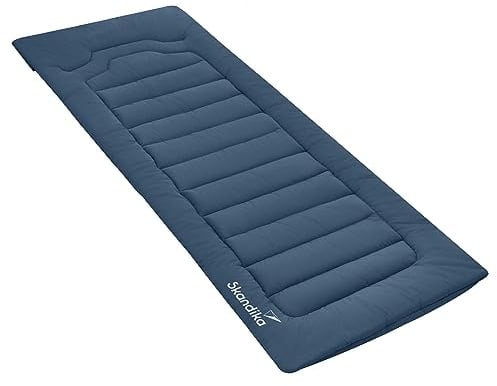 Skandika Campingliegen Auflage | 223 x 76 cm, passend für Skandika Liege Viia, Füllung aus Polyester, inkl. Packsack, Auflage für Feldbett, Sonnenliege, Gartenliege | Camping, Outdoor, Reisen