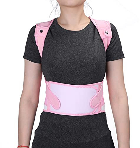 Haltungskorrektur, 4 Größen, Rosa, Kinder, Rücken, Taille, Schulter, Unterstützender Haltungskorrekturgürtel, Verstellbare Rückenstütze für die Haltung, (S)