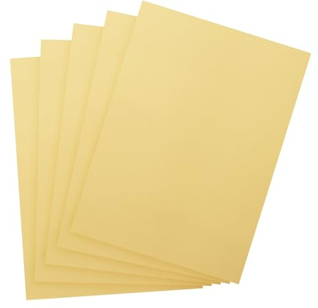 PATIKIL 12x8.5 Metallische Spiegelkarton-Bögen, 10er Pack Dunkelgold-Kartonfolie Reflektierende Bögen 250g/m² für Scrapbooking, Poster, DIY-Bastelarbeiten, Einladungskarten