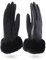 QUEEN HELENA Handschuhe mit Pelz Warme Winterhandschuhe für Damen G22-2 Schwarz, Einheitsgröße
