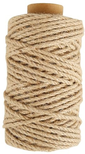 COYOUCO Ficelle De Jute, Largeur De 1 Mm, Corde De Chanvre Naturel pour Bricolage Arts Artisanat, Jardinage, Regroupement, Décoration De La Maison, Griffoir Chat,1X1000M