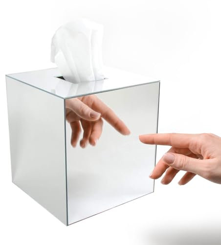 J JACKCUBE DESIGN MK219E Boîte à mouchoirs carrée en acrylique 14,2 x 14,2 x 15,5 cm