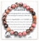 FAOMZQ Mama Geschenk, Perlenarmband Geschenke für Mutter, Rhodonit Armband Schmuck für Beste Mama zum Muttertag Geburtstag Weihnachten, Rot