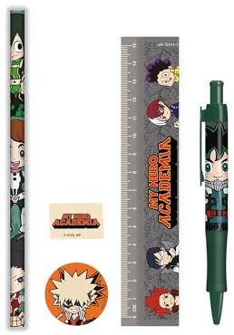 My Hero Academia - Ensemble de papeterie design Chibi, multicolore, taille unique