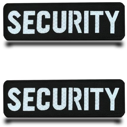 2 StückSECURITYSicherheit Lustig Flagge Patch Abnehmbare Infrarot IR Reflektiv Stickerei Taktisch Militär Patch Applikation für Rucksäcke Kleidung Taschen Weste Jacke