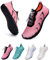 WateLves Unisex Barfußschuhe Damen Herren Wasserschuhe Badeschuhe Schnell Trocknend Weich Traillaufschuhe Fitnessschuhe mit rutschfest Sohle & Breiter Zehenbox(Rosa 38)