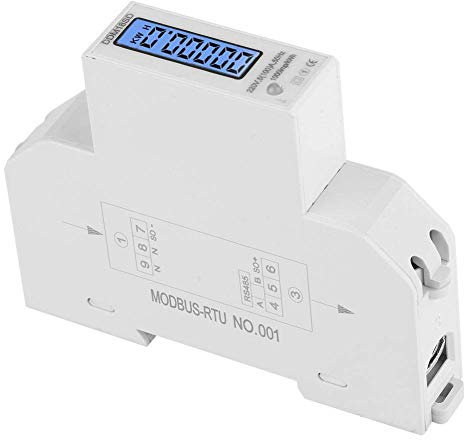ISTOVO 5-100A 220 V ZäHler ein Phasen RS485 MODBUS Protokoll LCD Display mit Hintergrund Beleuchtung DIN Schienen Wattmeter ZäHler