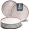 Steingut Teller Groß 6 Personen Ibiza TESTSIEGER, Hochwertiges Mediterranes Steingut Speiseteller Set, Stylisches Essteller Set, Pure Living in Rose