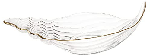 PHENOFICE Bol À Fruits En Verre En Forme De Conque Pour Collations Fruits Et Noix
