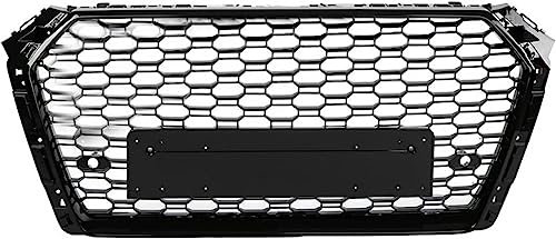IONZS Auto Front Kühlergrill für Audi A4/S4 B9 2017-2018,Mesh-Grill für die Stoßstange,Vorne Kapuze Kühlergrill,Mittelnetz Grilles