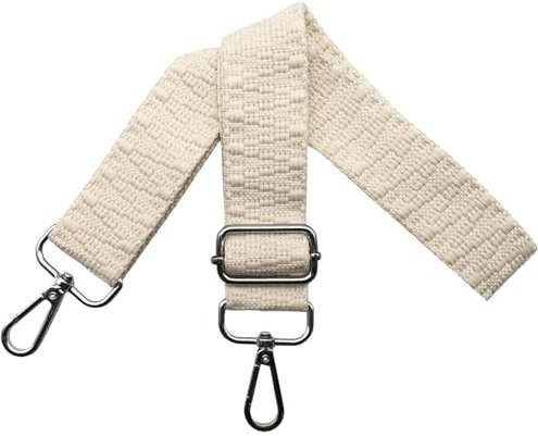 Taschengurte zum Wechseln Verstellbar Schultergurt für Tasche, Taschengurt Breit 3.8cm mit Silber Karabiner Schulterriemen Taschenband Tragegurt für Handtaschen, Beige, S17