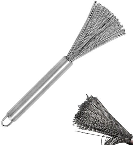 Scrub per pentole in acciaio inox, spazzola per piatti in acciaio inox, spazzola per la pulizia di pentole, padelle, barbecue, lavello