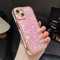 FABSPARK Case for iPhone 11,Glitter Crystal Diamond Rhinestones Sequin Shiny Bling Sparkly Glossy Luxury Electroplated Case,Aesthetic Cute Full Protection for iPhone 11,Pink