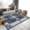 DJHWWD Schöne Teppich Schlafzimmer Teppich Kinderteppich Klein Vintage-Blumenteppich 100x160CM blau Wohnzimmer Teppichboden Area Rugs schöne Teppich