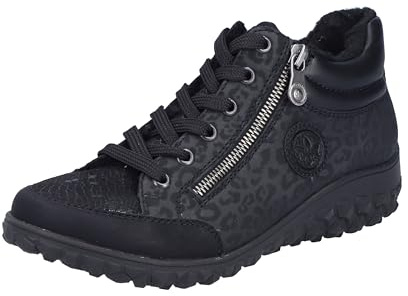 Rieker 59500-00 Schnürstiefel Synthetik Damen in schwarz-Kombi