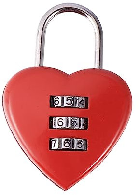 Homoyoyo Lucchetto a Combinazione a Forma Di Cuore Per Valigie e Borse - Sicurezza e Stile - Casual Ideale Per Viaggi e Utilizzo Quotidiano