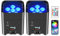 Glowingstage LED Strahler Akku, 2 Stück 108W RGBWA-UV Bühnenlicht mit APP Kontrolle, LED Par Akku mit DMX und Fernbedienung für Party, Club, Bar, Halloween, Weihnachten