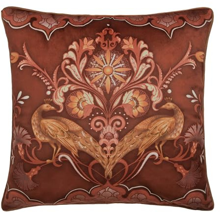 Laurence Llewelyn-Bowen Velvet Filled Cushion, Arts & Crafts Embellishment, Home Decor, 1 Piece, 55 x 55cm, Spice, Recycled Polyester, Square