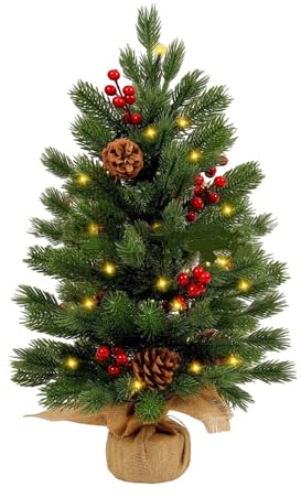 Weihnachtsbaum Künstlich Klein 45CM,Künstlicher Weihnachten Tannenbaum Deko,Weihnachtsdeko,Mini Christmas Tree Für Garten,Büro,Wohnzimmer,Balkon,Outdoor Innen