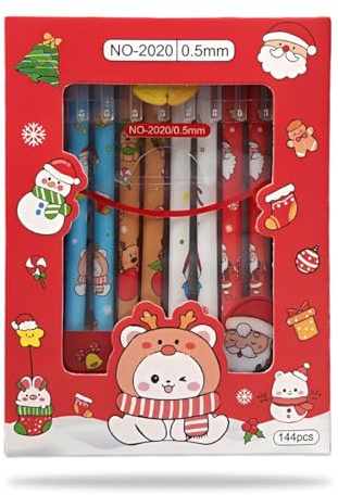 Teegxddy 12 Penne Natalizie Bambini 2025, Gadget Natalizi, Regalini Fine Festa, Pensierini Natale Bambini, Idee Regalo