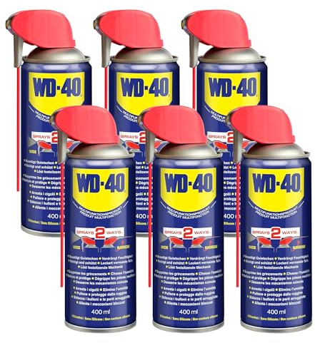 ELITE BBQ passend für 6x WD-40 400ml Smart Straw Rostlöser & Schmierfett – Maschinenöl für Werkstatt und Profi