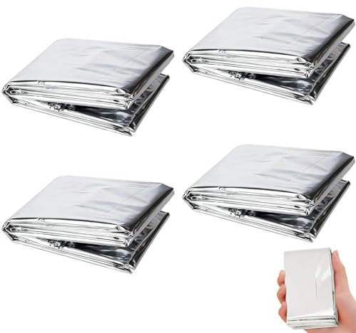 4 Stück Reflektierende Folie Grow 210 x 160 cm, Silber Reflektorfolie Hitzebeständige, Pflanze Reflektierende Film, Silberfolie zum Abdecken von Gemüse Gewächshausfolie UV beständig Pflanzenfolie