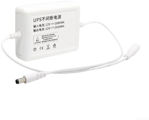 USV 5V/12V Unterbrechungsfreie Stromversorgung für WiFi Router – Notstrom mit Überspannungsschutz & AVR Funktion für Modems – Kompakte Backup Power 2000mA(12V DC 5.5X2.1)
