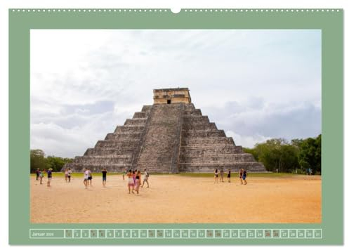 Maya Ruinen Mexiko (hochwertiger Premium Wandkalender 2025 DIN A2 quer), Kunstdruck in Hochglanz: Auf Entdeckungsreise der Maya in Mexiko. (CALVENDO Orte)