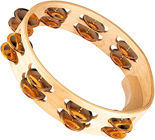Meinl Percussion Artisan Wood Tambourine - 2-reihiges Tamburin - Durchmesser 10 Zoll - Ahorn / Bronze, Natur (AE-MTA2BO)