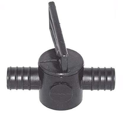 Pisces 20mm (3/4 Inch) 2 Way Flow Tap for Pond or Garden Hose Pipe Inline Barbed Fitting