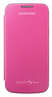 Samsung Flip - Funda para móvil Galaxy S4 Mini (Permite hablar con la tapa cerrada, sustituye a la tapa trasera), rosa