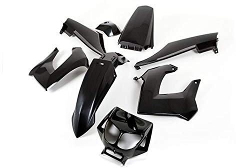 Verkleidungskit STR8 Derbi Senda - 8 Teile - schwarz