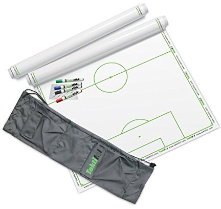 Taktifol Set Fußball mit 50 Blatt (2 Rollen), 4 Stiften, Reinigungstuch und Tragetasche