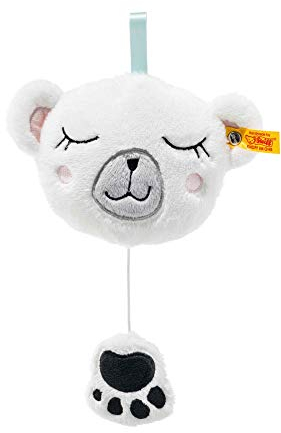Steiff 241321 Soft Cuddly Friends Iggy Eisbär Spieluhr, mehrfarbig