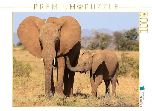CALVENDO Puzzle Elefanten - Kinderliebe | 1000 Teile Lege-Größe 64 x 48 cm Foto-Puzzle für glückliche Stunden