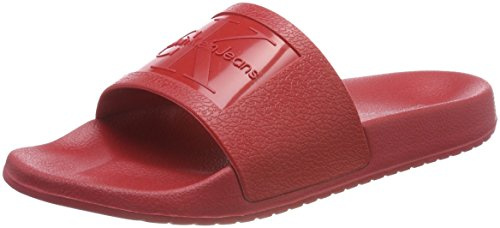Calvin Klein Jeans Femme Christie Jelly Ballerines Bout Ouvert, Rouge (DRD 000), 38 EU