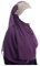 Lina & Lily Damen Hijab Kopftuch aus Chiffon mit Goldenen Pailletten & Glitzer & Perlen (Dunkelviolett)