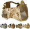 AOUTACC Airsoft Mesh Maske, Half Face Mesh Masken mit Gehörschutz für CS/Hunting/Paintball/Shooting-DD