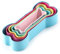 Amison - Juego de cortadores de galletas con forma de hueso de perro, de acero inoxidable, con forma de hueso de perro, coloridos sin BPA, 5 en 1