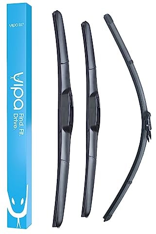 Vipa Car Parts Premium Wiper Blade Set | fits: VAUXHALL INSIGNIA Hatchback (Jul 2008 to May 2017) | All-Weather Performance | Durable, Streak-Free Windshield Wipers | Easy Installation