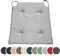 sleepling 2er Set Stuhlkissen, Sitzkissen für Indoor und Outdoor, mit Klettverschluss, 100% Mikrofaser, Made in EU, Maße: 42 (vorne) 35 (hinten) x 40 x 5 cm, hellgrau