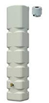 4rain Basic Regentonne Komplett-Set 300 Liter sandbeige inkl. Kunststoff-Auslaufhahn und Fallrohranschluss - Wandtank, Wassertank, Fass, Regenfass, Regenwassertonne, Regenwassertank, Wasserbehälter
