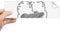 DIYthinker Black Bowl Biscuits Ice Cream Ball Rectangle Bumper Sticker Notebook Window Decal