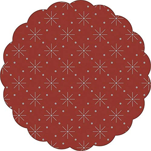 Mank Deckchen mit Sterne - Punkte Prägung | Tassendeckchen aus Tissue | Ø 80mm | 250 Stück (Bordeaux)