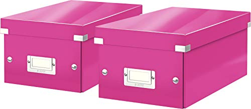 Leitz Click & Store DVD Aufbewahrungsbox (Pink) 2er Pack
