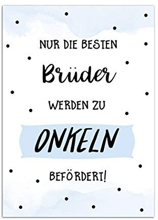 Nastami Postkarte Du wirst ... SCHWANGERSCHAFT VERKÜNDEN Karte (zum Onkel befördert)