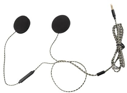 KIMISS 1.2 M Dual HD-Kopfhörer-Audio-Kit für Gegensprechanlage, Noir Motorrad Headset Helm-Headset,Duokon Helm Headset, Kopfhörer Lautsprecher unterstützen Freisprechen