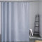 Furlinic Rideau de douche extra-large en tissu imperméable lavable et résistant à la moisissure avec 16 crochets en plastique Bleu/gris 198 x 239 cm