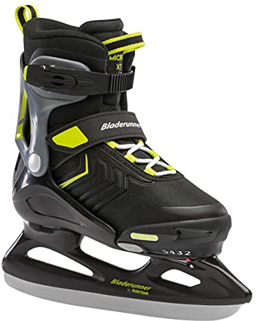 Rollerblade Bladerunner Ice Micro Ice XT Junior Adjustable Black and Lime Schlittschuhe