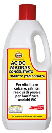 ACIDO MADRAS FLACONE DA 2LT INIBITO CONCENTRATO CALCARE GRES PORCELLANATO MILLE USI